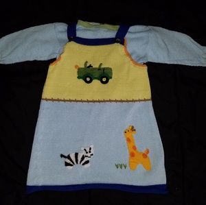 ZACKALI•4•KIDS Safari Knitted Dress w/ Shirt